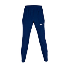 A pair of blue Nike Team USA men's woven pants with a white Nike logo on the left thigh area.
