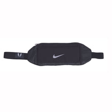 A black Nike USATF Challenger Waist Pack with adjustable strap and a visible Nike logo on the front.