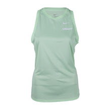 Nike USATF Women's Dri-FIT Training Tank in green color with sleeveless design and the brand logo on the chest.