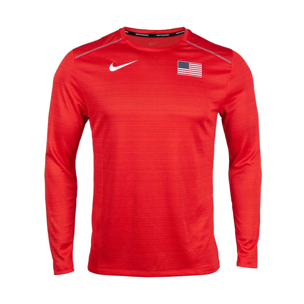 Nike Team USA Men's Long Sleeve Miler Top