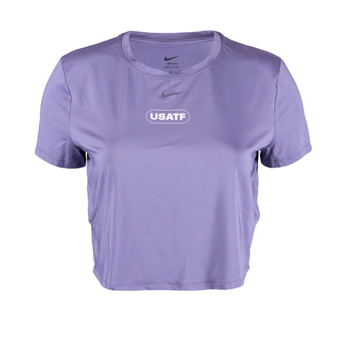 Nike USATF Women's Dri-FIT Short-Sleeve Cropped Top