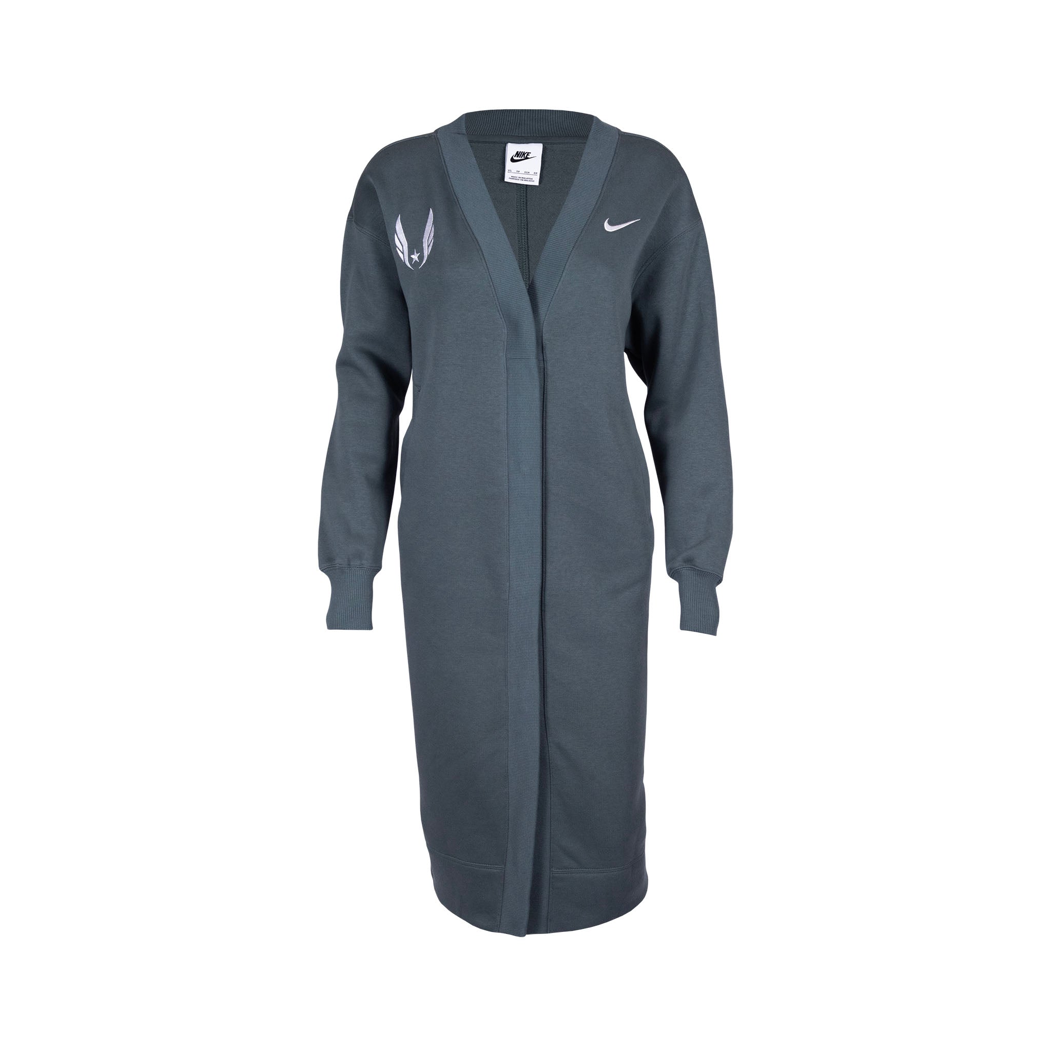 Nike USATF Women's Phoenix Fleece Oversized Long Cardigan