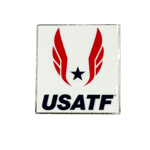USATF logo with red wings and a black star on a white background