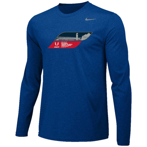 Nike USATF Adult 2023 Junior Olympics Track & Field Logo Long Sleeve Tee