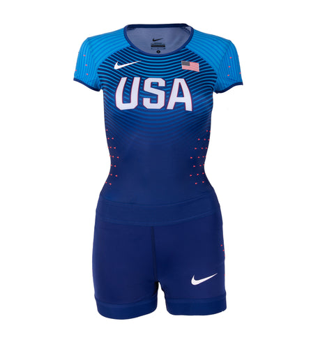 Nike USA Women's Official Rio Team Swift Short Sleeve Unitard
