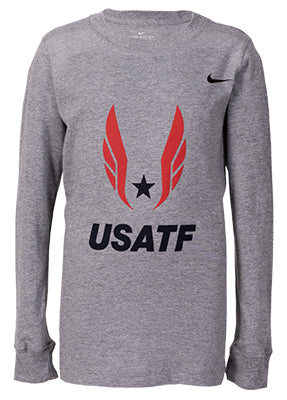 Nike USATF Youth Dri-FIT Cotton Long Sleeve
