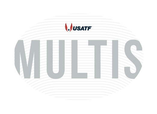 USATF White Oval Sticker - Multis