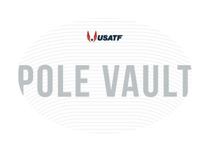 USATF White Oval Sticker - Pole Vault