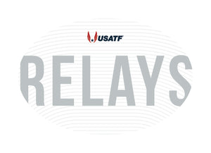 USATF White Oval Sticker - Relays