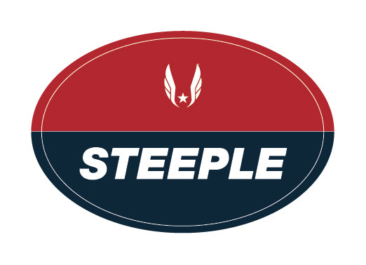 USATF Red Oval Sticker - Steeple