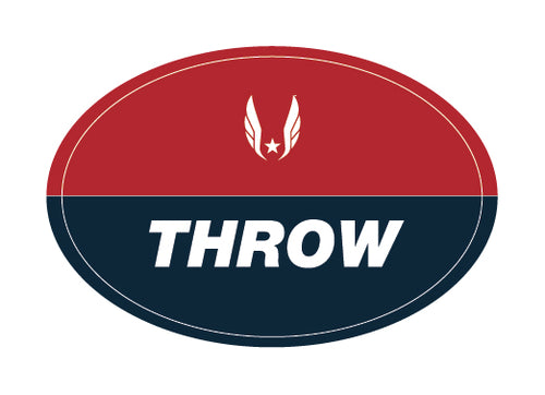USATF Red Oval Sticker - Throw