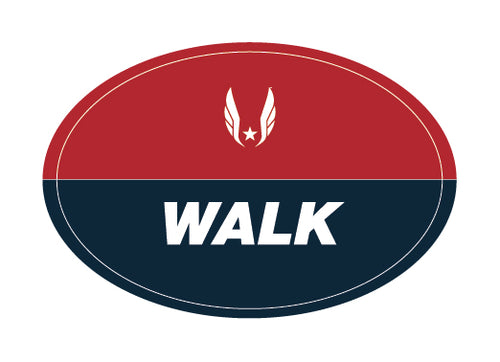 USATF Red Oval Sticker - Walk