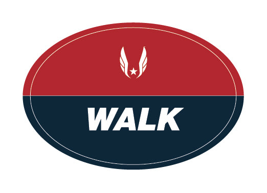USATF Red Oval Sticker - Walk