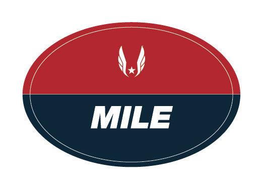 USATF Red Oval Sticker - Mile