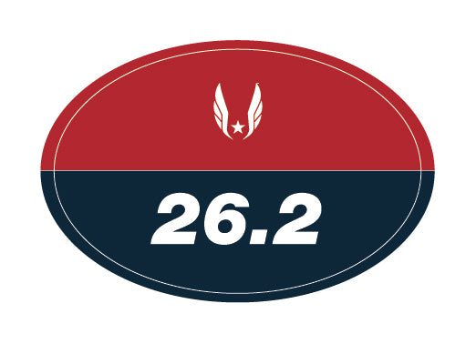 USATF Red Oval Sticker - 26.2