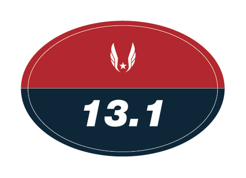 USATF Red Oval Sticker - 13.1