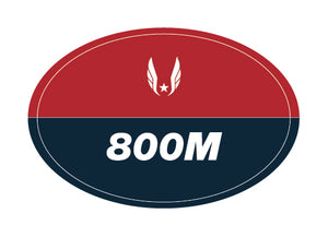 USATF Red Oval Sticker - 800M