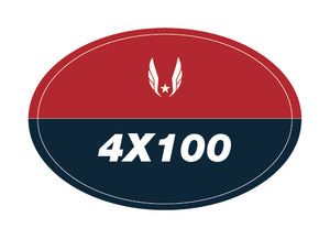 USATF Red Oval Sticker - 4x100