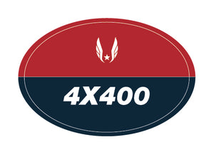USATF Red Oval Sticker - 4x400