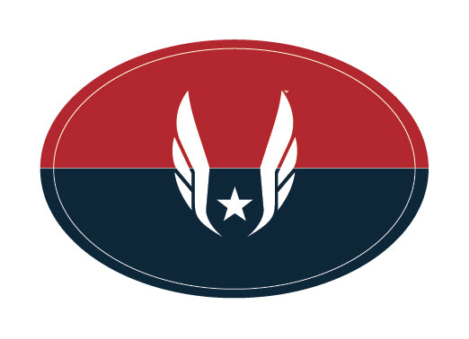 USATF Red Oval Sticker - Federation