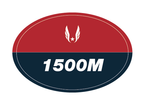 USATF Red Oval Sticker -1500M