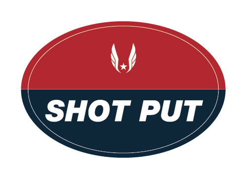USATF Red Oval Sticker - Shot Put