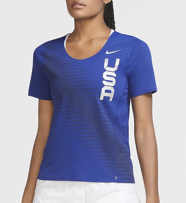 Nike Women's USA City Sleek Top - Deep Royal Blue